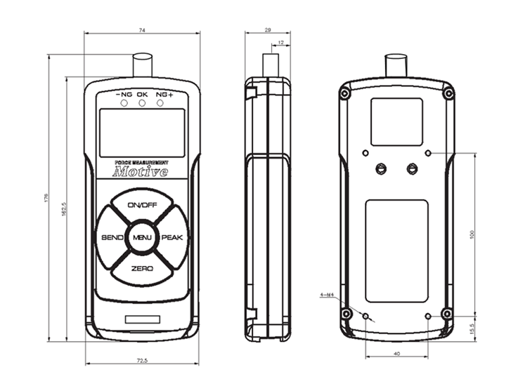 數(shù)顯扭力測試儀MDP系列主機(jī)尺寸